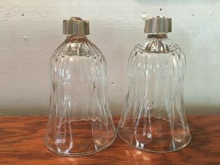 Set Of 2 Vintage Clear Glass Votive Sconce Candle Holders