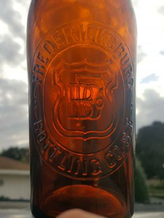 Fredericksburg Bottling Co S F San Francisco Amber Pint Blob Top Beer Bottle