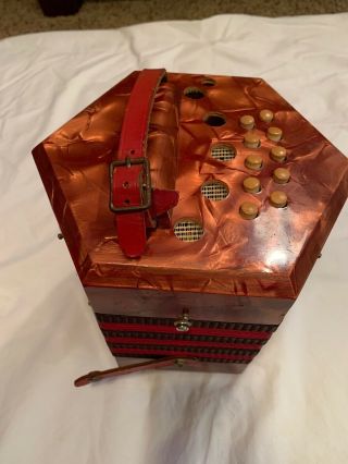 Vintage Regoletta Concertina Squeeze Box Accordion