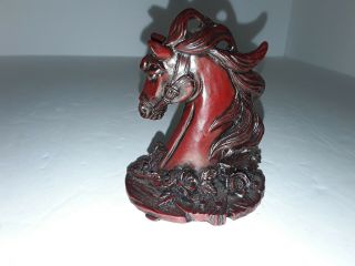 Carved Wooden Horse Head Boxwood (?) Figure/statue