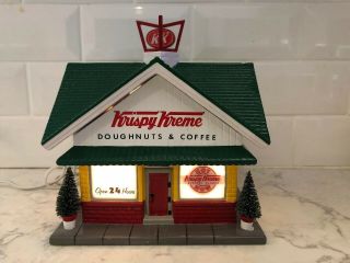 Dept 56.  Snow Village.  Krispy Kreme W/ Box.  Missing Sign.
