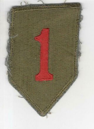 Off Uniform Ww 2 Us Army 1st Infantry Division Patch Inv P011
