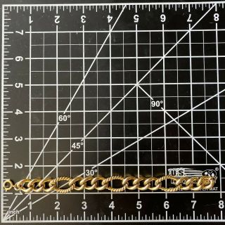 Signed TRIFARI tm Vintage Retro Gold Tone Chain Link Bracelet 287 2