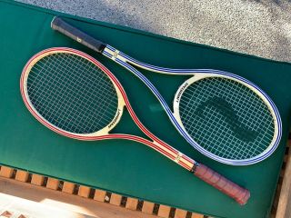 2 vtg SPALDING SPEEDSHAFT FIRM HIGH FLEX composite open throat tennis racquet 2