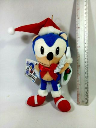 Sonic The Hedgehog Christmas Santa 9 " Plush Doll Standing Sega Japan 1992 O/tag