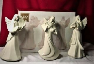 Mikasa " Holy Night Nativity Angels " - Set Of 3 Glossy Sheen