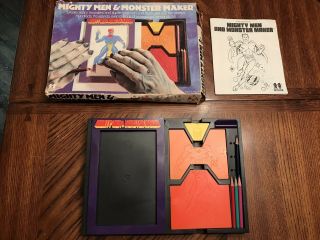 Complete 1979 Tomy Mighty Men And Monster Maker W/box And Instructions