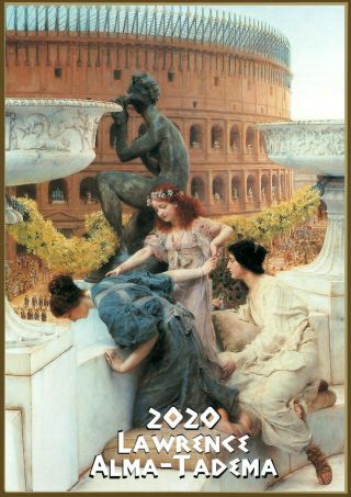 2020 Wall Calendar [12 Pages A4] Classical Greek/roman Scenes Vintage Art M771