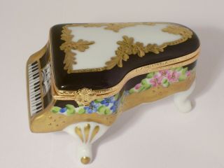 Limoges,  France Jacques Grand Piano Peint Main Ltd.  Ed 64/500,  Trinket Box