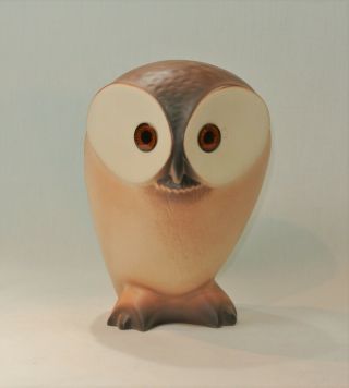 Roselane California Pottery Large Owl Figurine Vintage 7 Inches