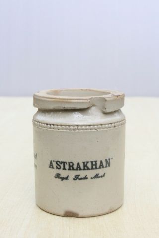 Vintage C1900s Scarce Malossal Astrakhan Russian Caviar Stoneware Pot