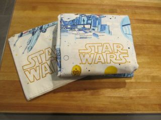 Vintage Star Wars Twin Bed Sheets 1977 Trademark