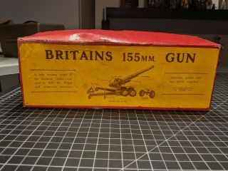 Vintage Britains 155 Mm Artillery Gun Toy No.  2064 Patent 56676 Made In England