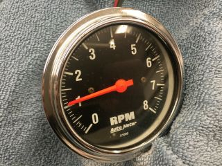 Autometer 1799 Tachometer 3 1/4 " Tach 0 - 8000 Rpm Vintage