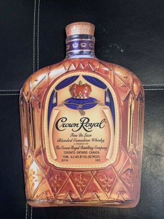 Crown Royal Wood Bar Sign Official Canadian Whiskey Merchandise Man Cave Decor