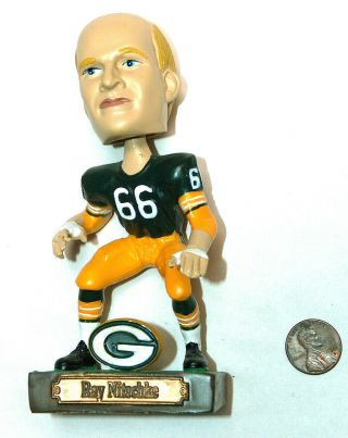 Green Bay Packers Legends Of Lambeau Ray Nitschke 5 " Resin Figure Bobble - Head