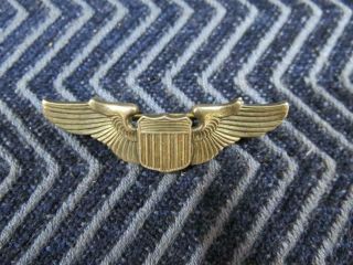 Sterling Silver Vintage Us Military Flight Wing Pin