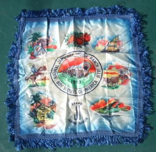 1953 Boy Scouts National Jamboree,  Irvine Ranch California Souvenir Silk Pillow