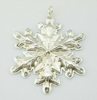 1973 Gorham Sterling Silver Snowflake Christmas Ornament