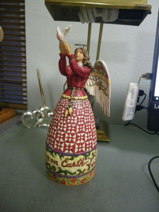 Jim Shore - May Peace Fill Your Heart - Angel With Dove Figurine 2006