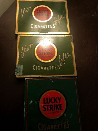 Lucky Strike,  Vintage Cigarettes,  Lucky Strike Tin,  Tobacco Tins