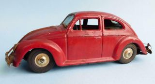 Tin Toy Vw Volkswagen Beetle Battery Op 1950s Japan Af