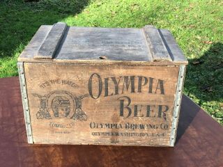 Vintage Olympia Brewing Co.  Beer Wood Crate Wooden Box It 