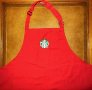 Collectable Official Starbucks 2013 Red Christmas Apron Coffee Barista