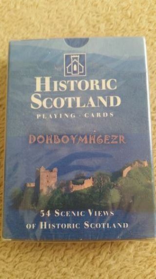 Vintage Standard Deck Playing Cards Historic Scotland Full