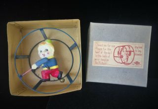 Occupied Japan Celluloid Wind Up Toy Bellhop Box