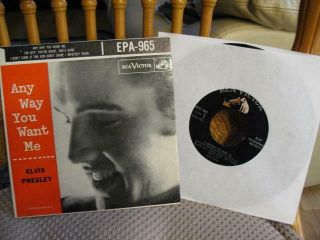 Elvis Presley Any Way You Want Me Rock Ep On Rca Epa - 965 Minus