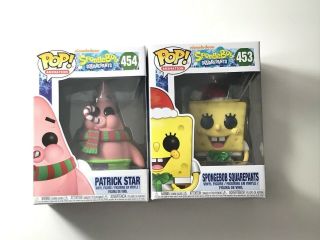 Funko Pop Animation Spongebob Squarepants And Patrick Star Holiday Set Of 2