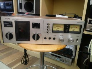 Vintage Teac A - 400 Stereo Cassette Silver Tape Deck.