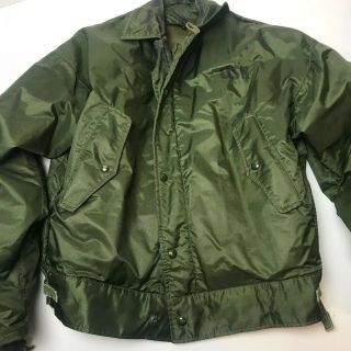 Vintage Usn A - 1 Extreme Cold Weather Deck Jacket With Liner 60s 70s