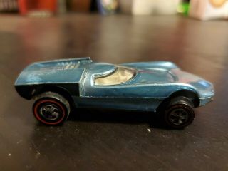 1968 Mattel Redline Hot Wheels Light Blue Turbofire Car