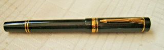 Large Parker Roller Ball Pen Black Gold Plated Trim Uk