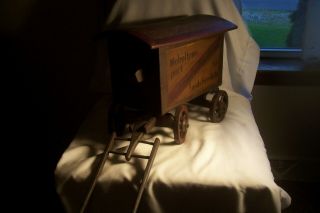 Vintage Hand Made Wooden Gypsy Wagon Toy,  L - D72