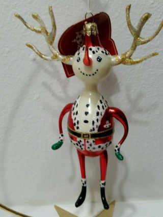 Slavic Treasures Ltd Edition " Reindeer " Blown Glass Ornament
