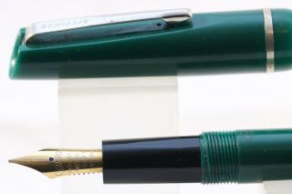 Osmiroid No.  65 Rolatip Medium Soft Fountain Pen,  Dark Green With Chrome Trim