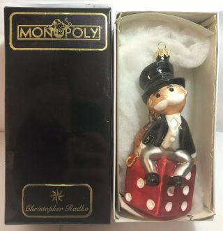 Christopher Radko Monopoly 98 - Mon - 02 High Roller Rich Uncle Money Pennybags Box