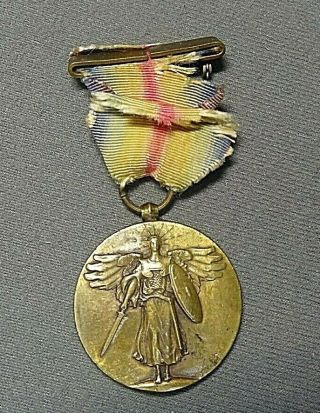 World War I Victory Medal And Partial Ribbon