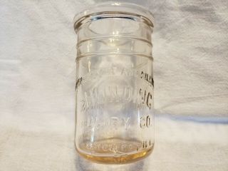 Hunding Dairy Co.  Chicago Illinois Vintage Cottage Cheese Bottle