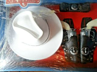 Ideal Legend Of The Lone Ranger Official Double Holster Set W/ Cowboy Hat Nip