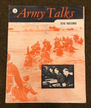 Us Army Talks Eto Record Military Newspaper Paper May 22 1945 D - Day Wehrmacht
