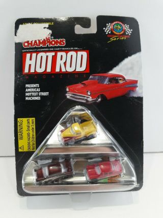 3 Pack Racing Champions Hot Rod 1:144 Scale Cars 1997