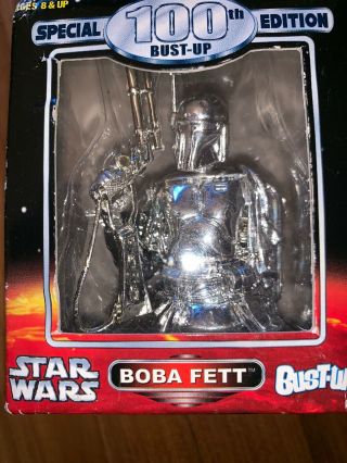 2006 Gentle Giant Star Wars Bust - Ups Boba Fett Special 100th Edition