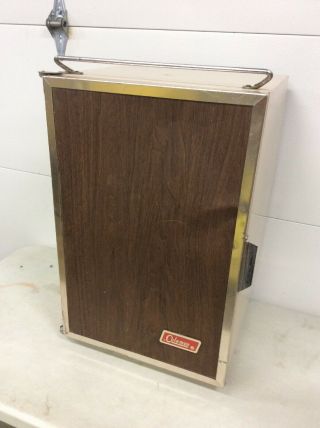 Vintage Coleman Camper Ice Box Cooler Refrigerator
