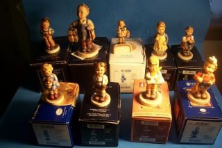 9 Asstd.  Goebel - Hummel Figurines In Boxes 3 To 4 ",  L - D292