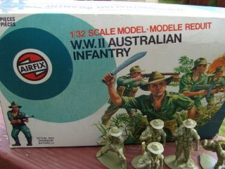 Mib Nos Airfix 1/32 Scale Wwii World War 2 Australian Infantry 29 Toy Soldiers