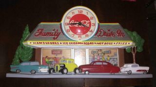 Vintage Coca - Cola Family Drive - In Diner Clock,  Burwood Usa 1988